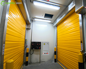 菲律宾工厂安装拉链保温快速门